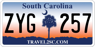 SC license plate ZYG257