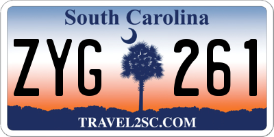 SC license plate ZYG261