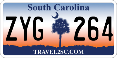 SC license plate ZYG264