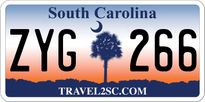 SC license plate ZYG266