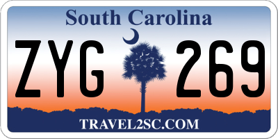 SC license plate ZYG269