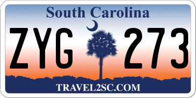 SC license plate ZYG273