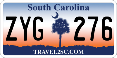 SC license plate ZYG276