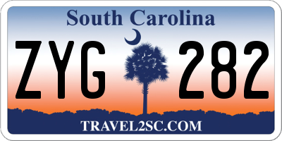 SC license plate ZYG282