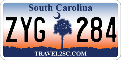 SC license plate ZYG284