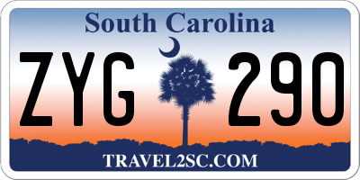 SC license plate ZYG290