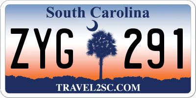 SC license plate ZYG291
