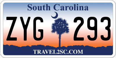 SC license plate ZYG293