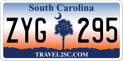 SC license plate ZYG295