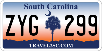 SC license plate ZYG299