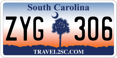 SC license plate ZYG306