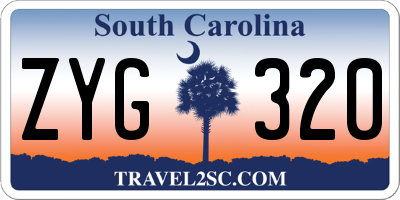 SC license plate ZYG320