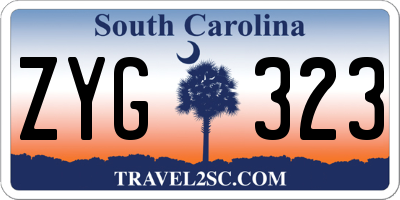 SC license plate ZYG323
