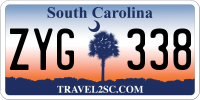 SC license plate ZYG338