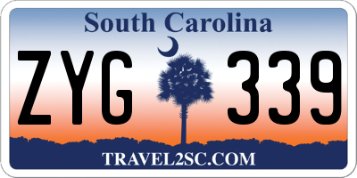 SC license plate ZYG339