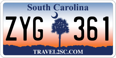SC license plate ZYG361