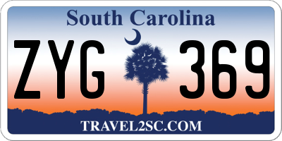 SC license plate ZYG369