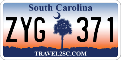 SC license plate ZYG371