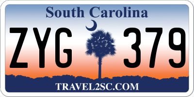 SC license plate ZYG379