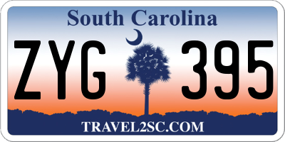 SC license plate ZYG395