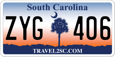 SC license plate ZYG406