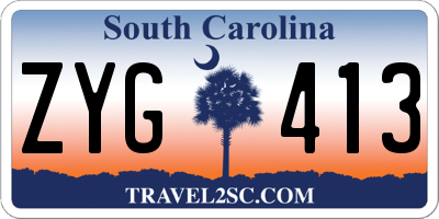SC license plate ZYG413