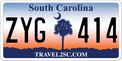 SC license plate ZYG414