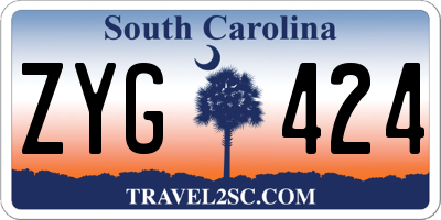 SC license plate ZYG424