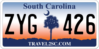 SC license plate ZYG426