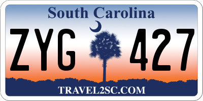 SC license plate ZYG427