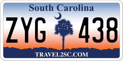 SC license plate ZYG438