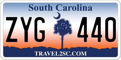SC license plate ZYG440