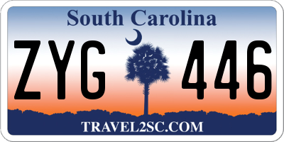 SC license plate ZYG446