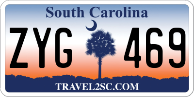 SC license plate ZYG469
