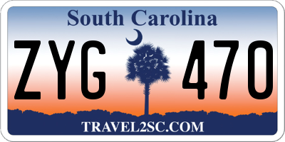 SC license plate ZYG470