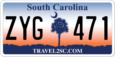 SC license plate ZYG471