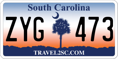SC license plate ZYG473