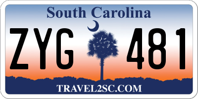 SC license plate ZYG481