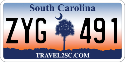 SC license plate ZYG491