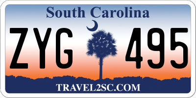 SC license plate ZYG495