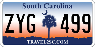 SC license plate ZYG499