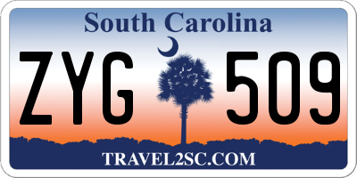 SC license plate ZYG509