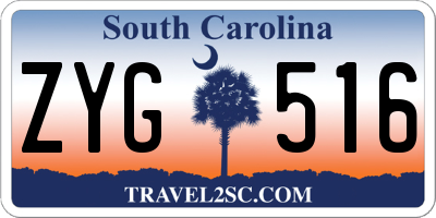 SC license plate ZYG516