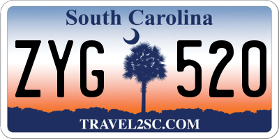 SC license plate ZYG520