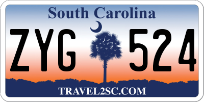 SC license plate ZYG524