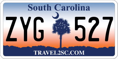 SC license plate ZYG527
