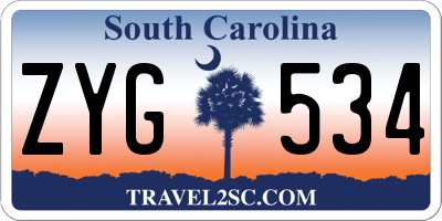 SC license plate ZYG534
