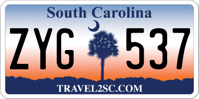 SC license plate ZYG537