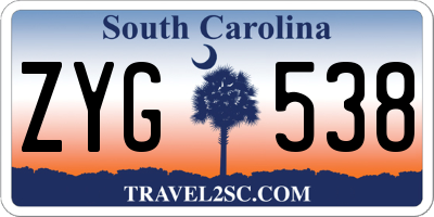 SC license plate ZYG538