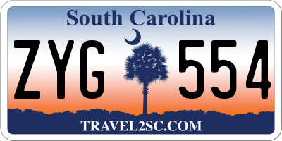 SC license plate ZYG554